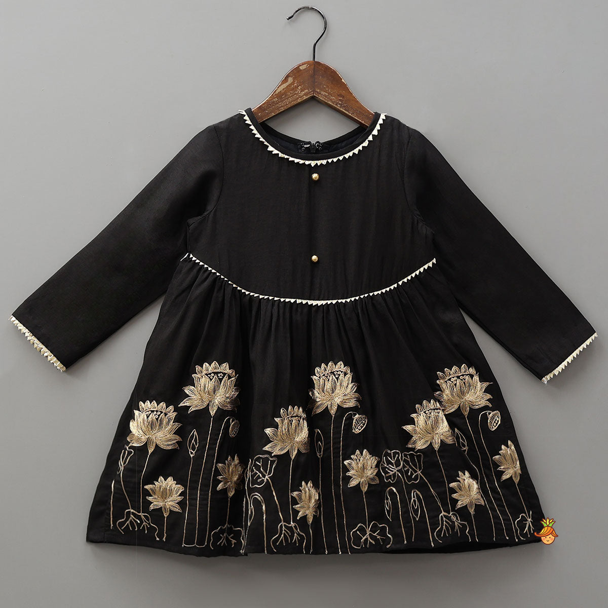 Pre Order: Floral Embroidered Kurti And Sharara With Matching Dupatta