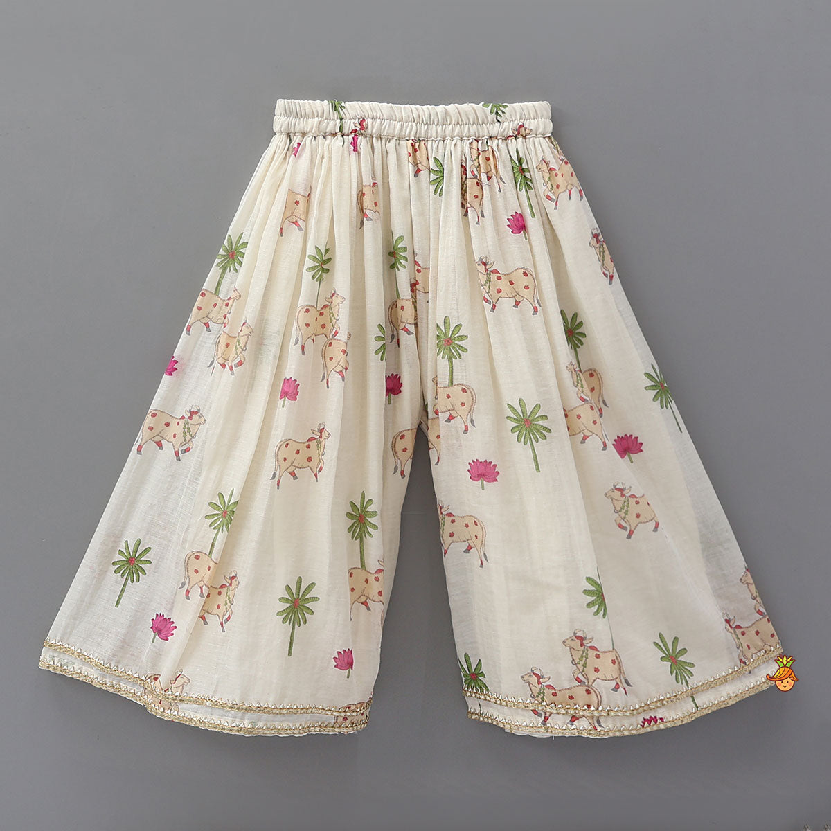 Pre Order: Angarkha Style Ethnic Kurti And Palazzo