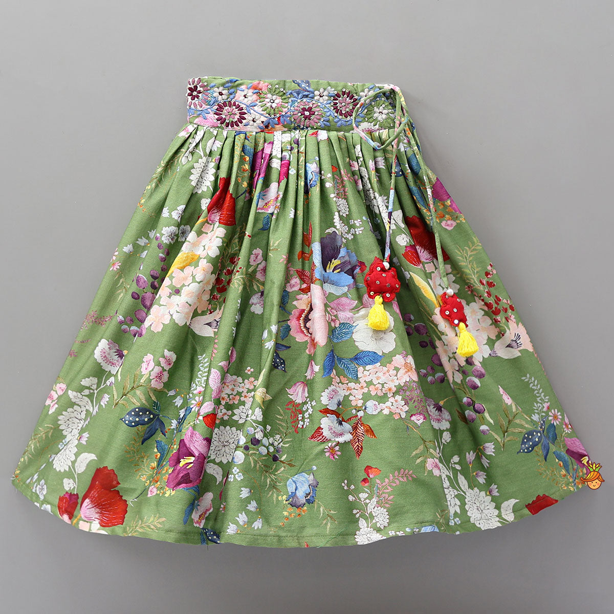 Pre Order: Adjustable Drawstring Top And Lehenga