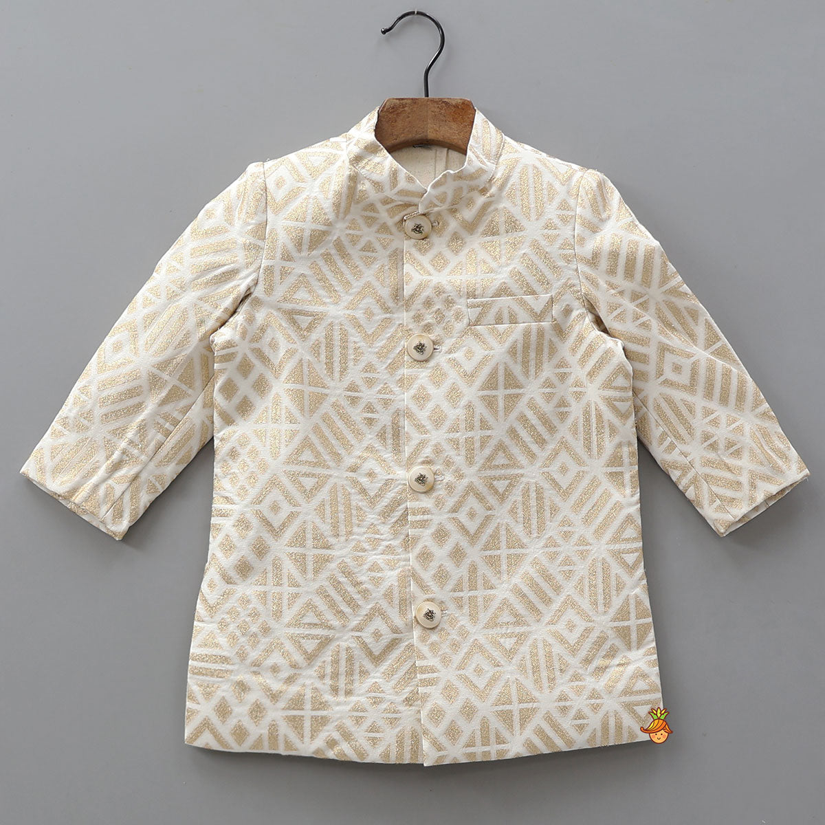 Pre Order: Elegant Front-Open Sherwani With Pyjama