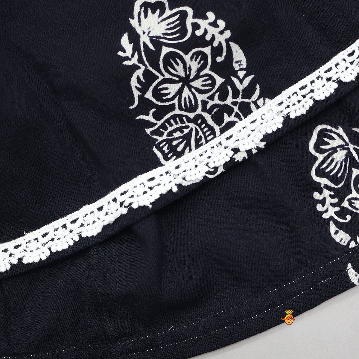 Pre Order: Hand Block Printed Angarkha Ethnic Kurti With Dhoti