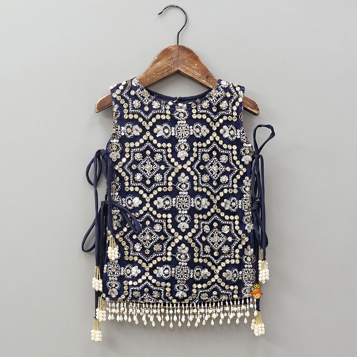 Pre Order: Gorgeous Flared Velvet Anarkali With Embroidered Jacket Style Cape