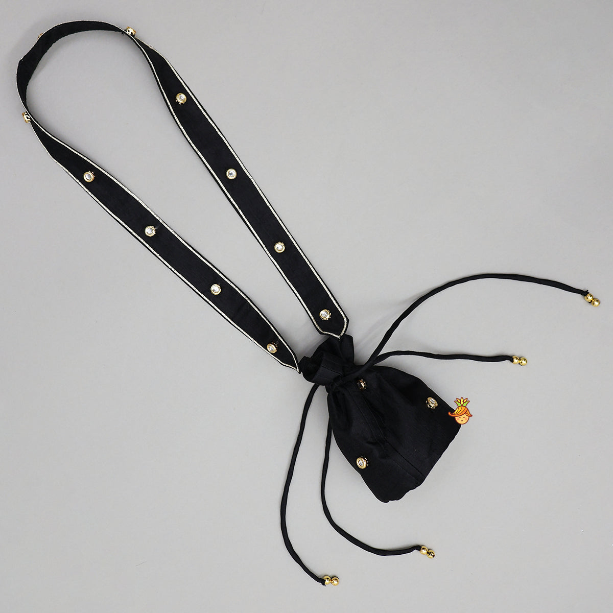 Pre Order: Brocade Jacket Style Top And Dhoti With Matching Potli Bag