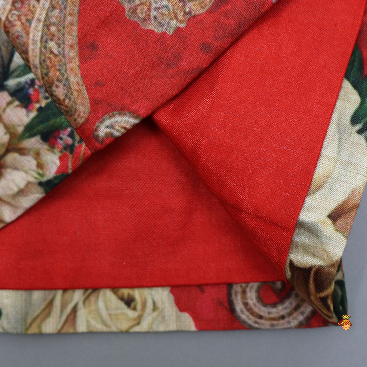 Pre Order: Exquisite Floral Printed Jacket Style Top With Flared Pants And Embroidered Belt