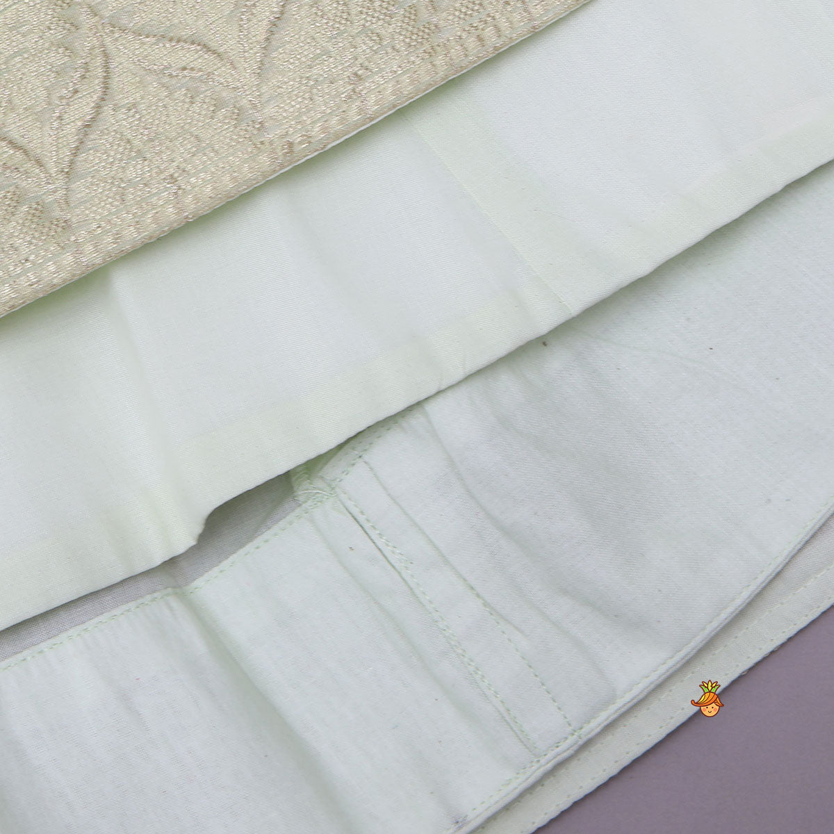 Pre Order: Stylish Hem Top With Checks Work Organza Lehenga