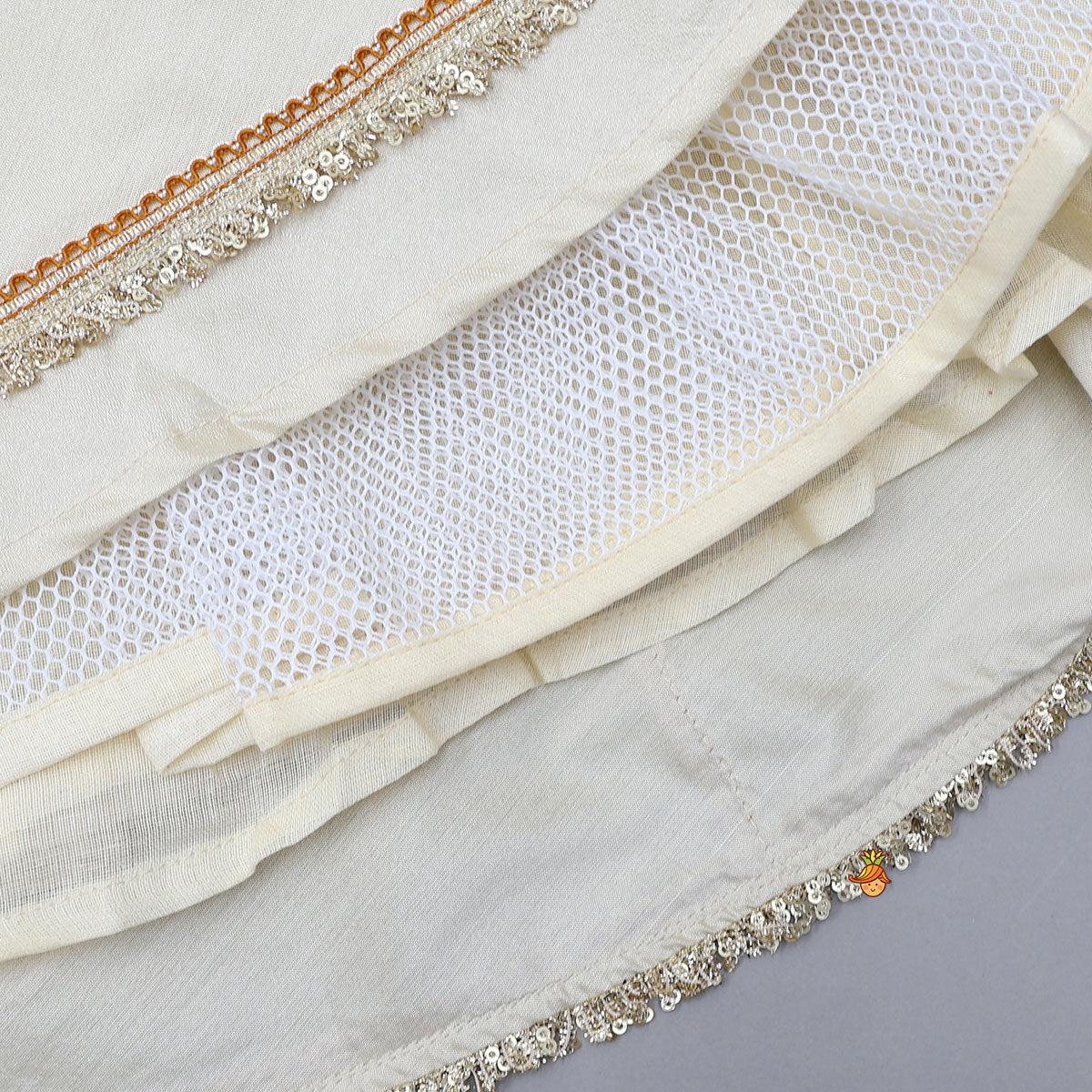 Pre Order: Front-Open Brocade Top And Lehenga