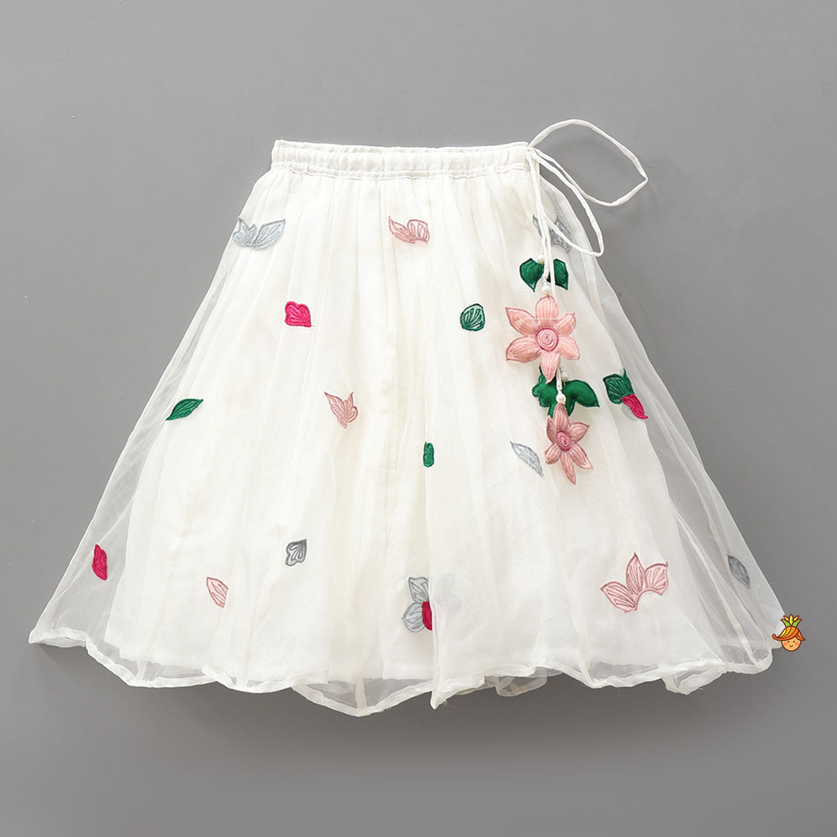 Pre Order: Floral Applique Top And Lehenga