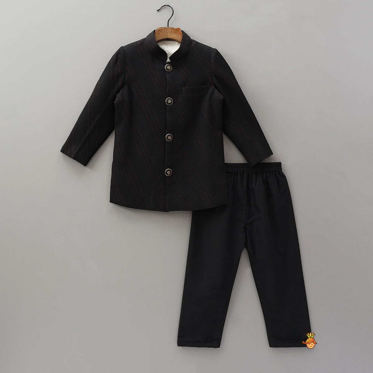 Pre Order: Elegant Front-Open Sherwani With Pyjama