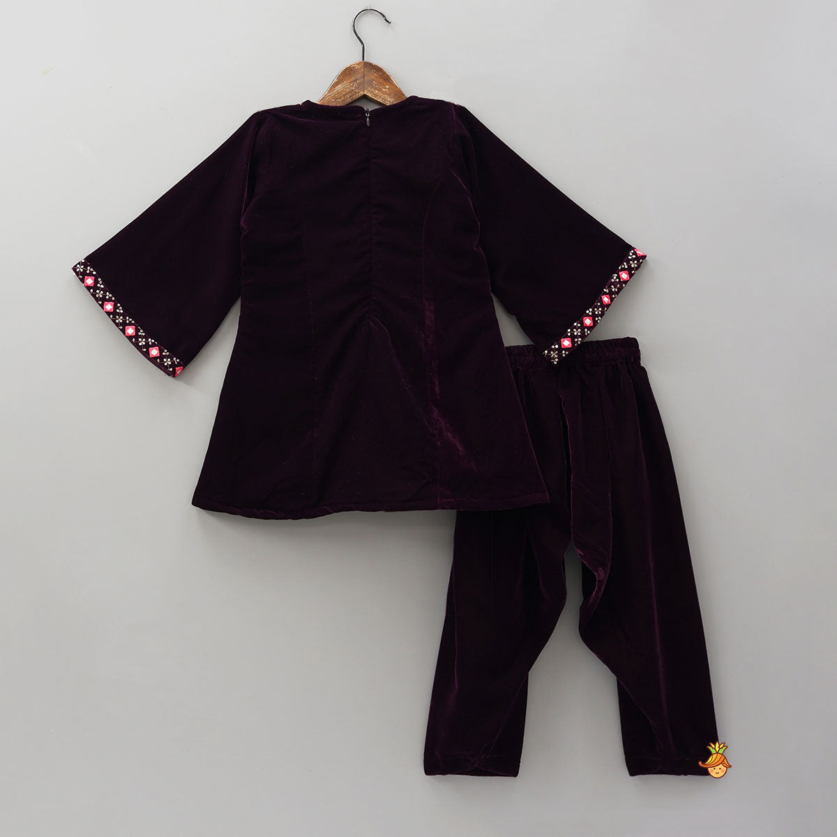 Pre Order: Stylish Velvet Kurti With Salwar And Dupatta