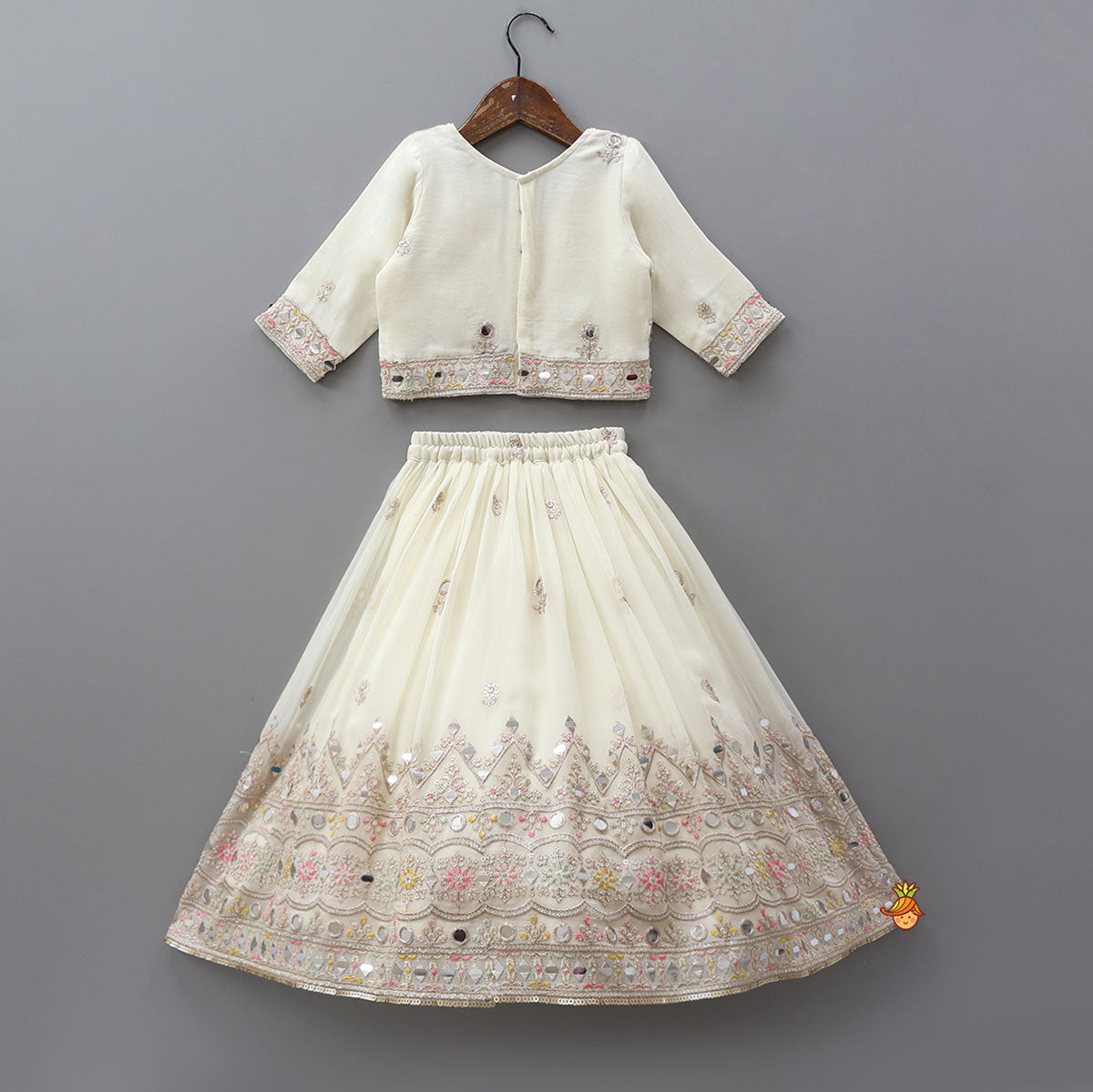 Pre Order: Stunning Embroidered Top And Lehenga