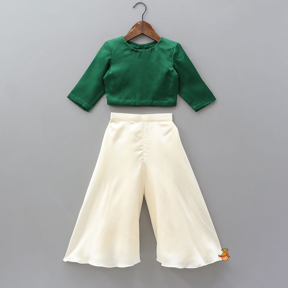 Pre Order: Top With Stylish Hem Jacket And Palazzo