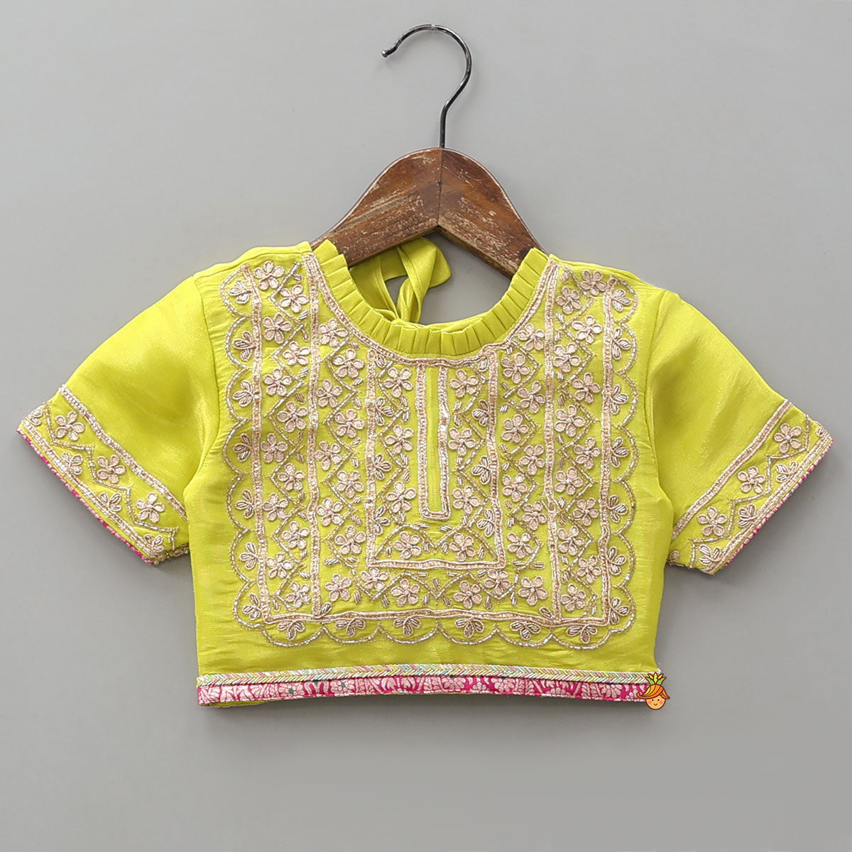 Pre Order: Embroidered Top And Brocade Palazzo