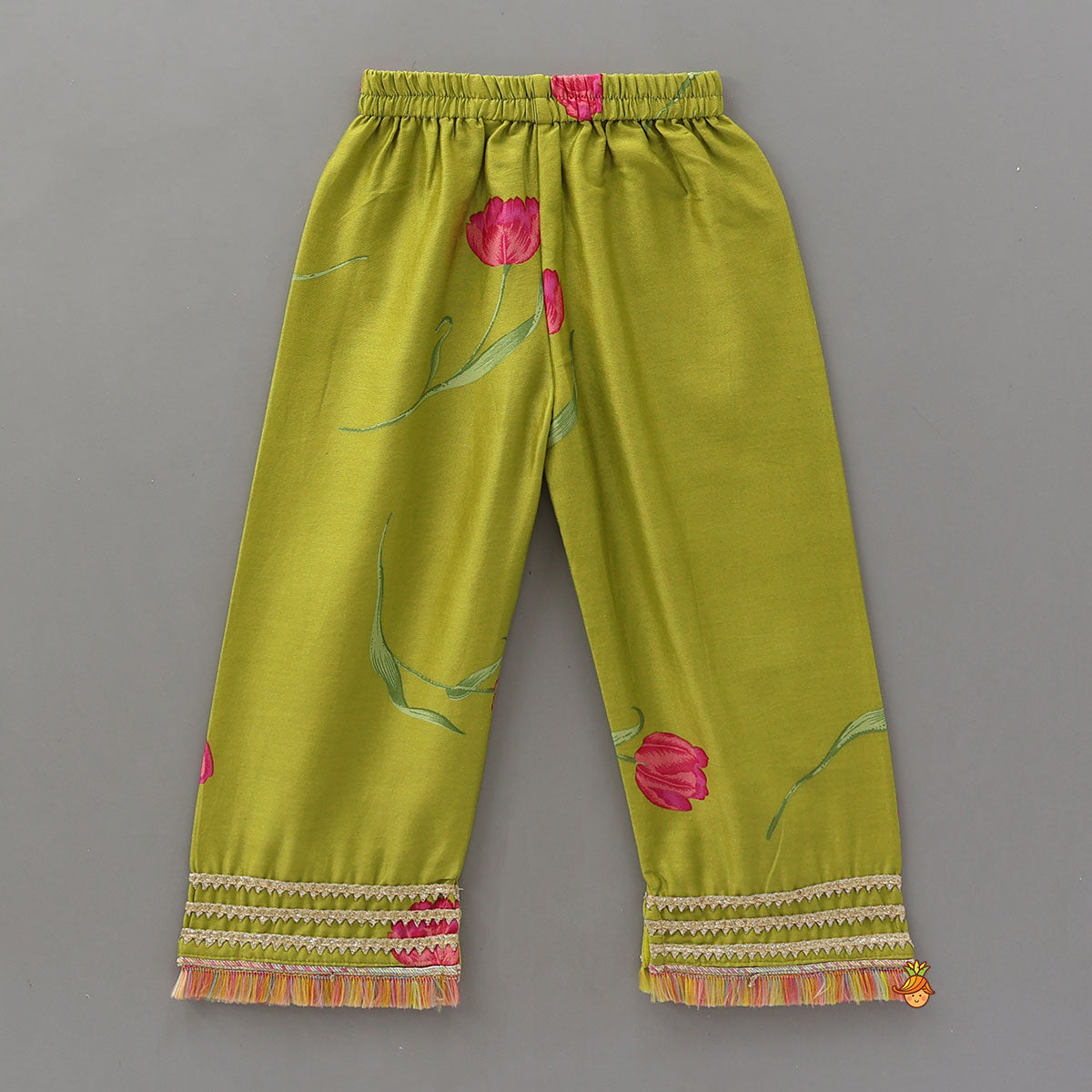 Pre Order: Fringed Printed Elegant Kurti And Pant