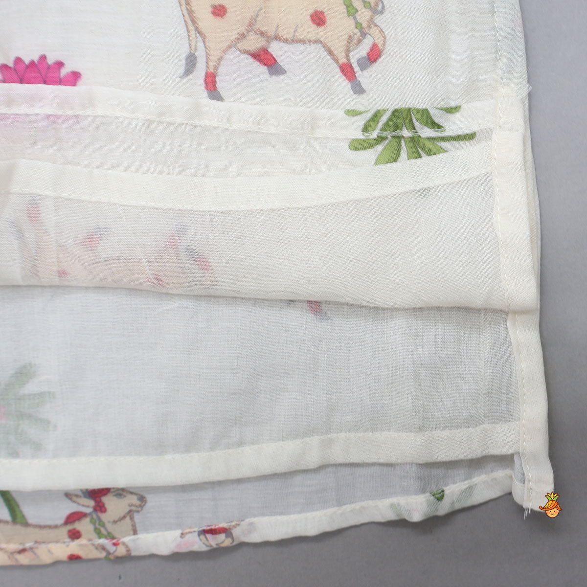 Pre Order: Front-Open Printed Kurta With Pyjama