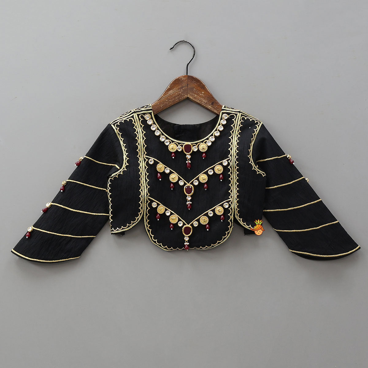 Pre Order: Embellished Stylish Sleeve Top With Lehenga And Dupatta