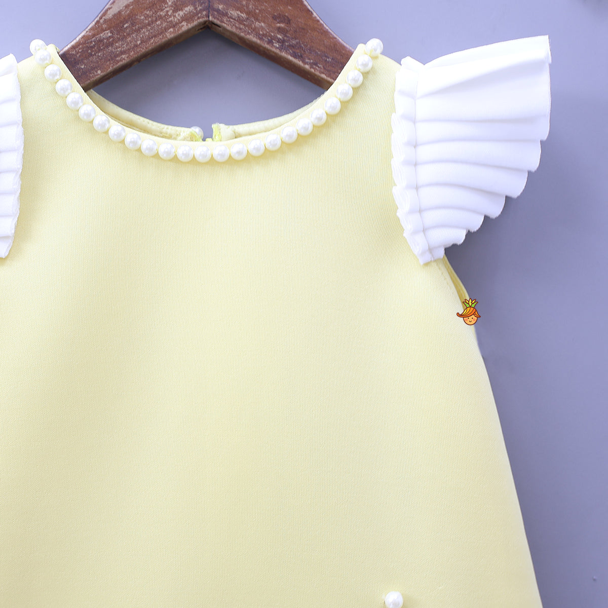 Pre Order: Jungle-Themed Embroidered Dress With Hair Clip