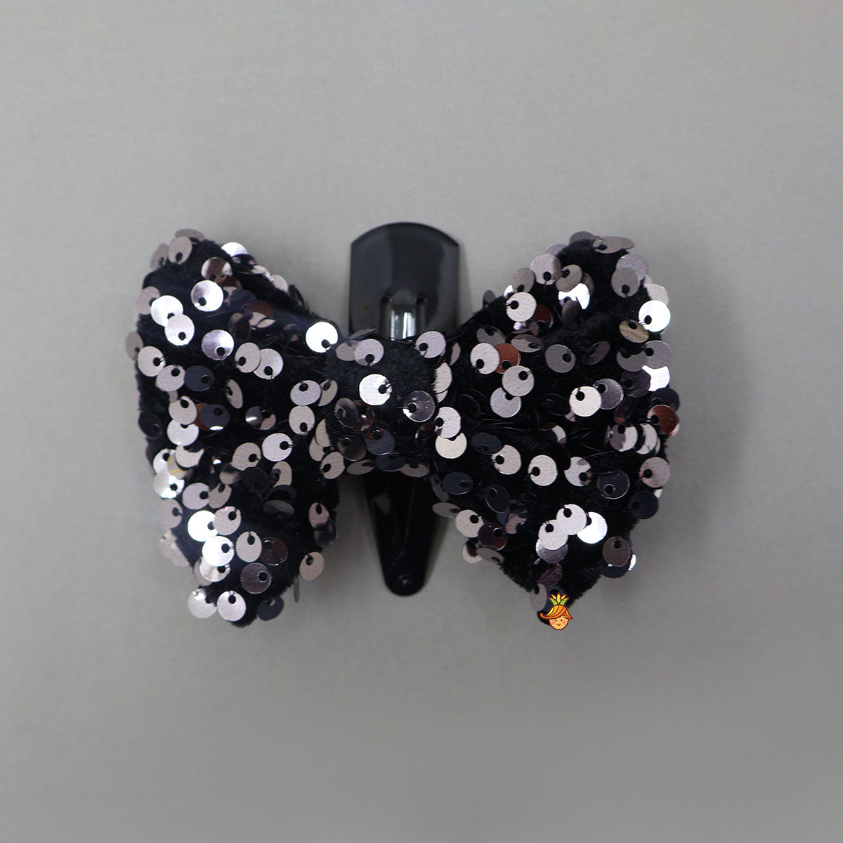 Pre Order: Sequin Bow Embellished Scuba Dress With Bow Hair Clip