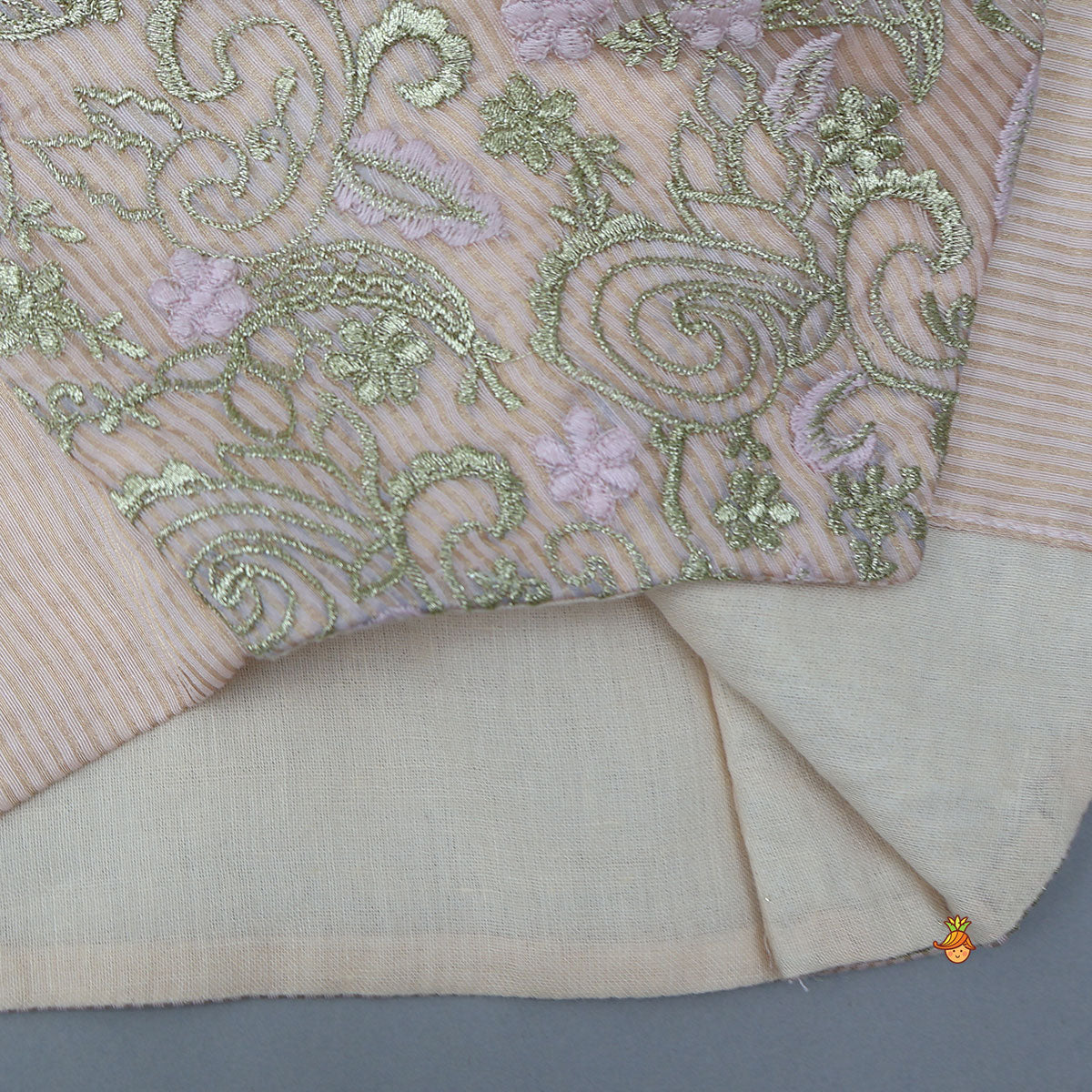 Pre Order: Embroidered Notch Collar Top And Flared Palazzo