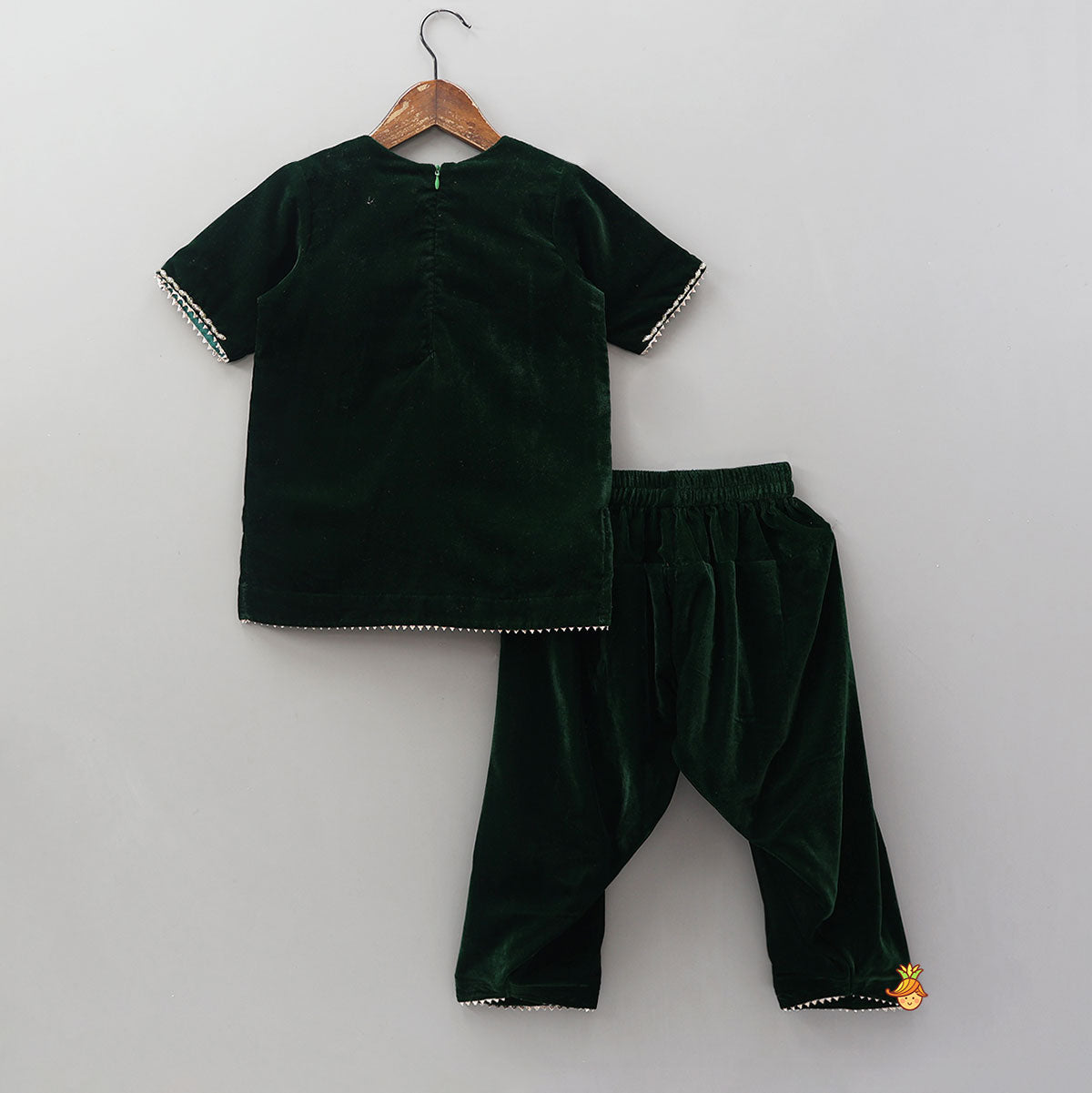 Pre Order: Hand Embroidered Adorable Kurti And Salwar With Contrasting Dupatta