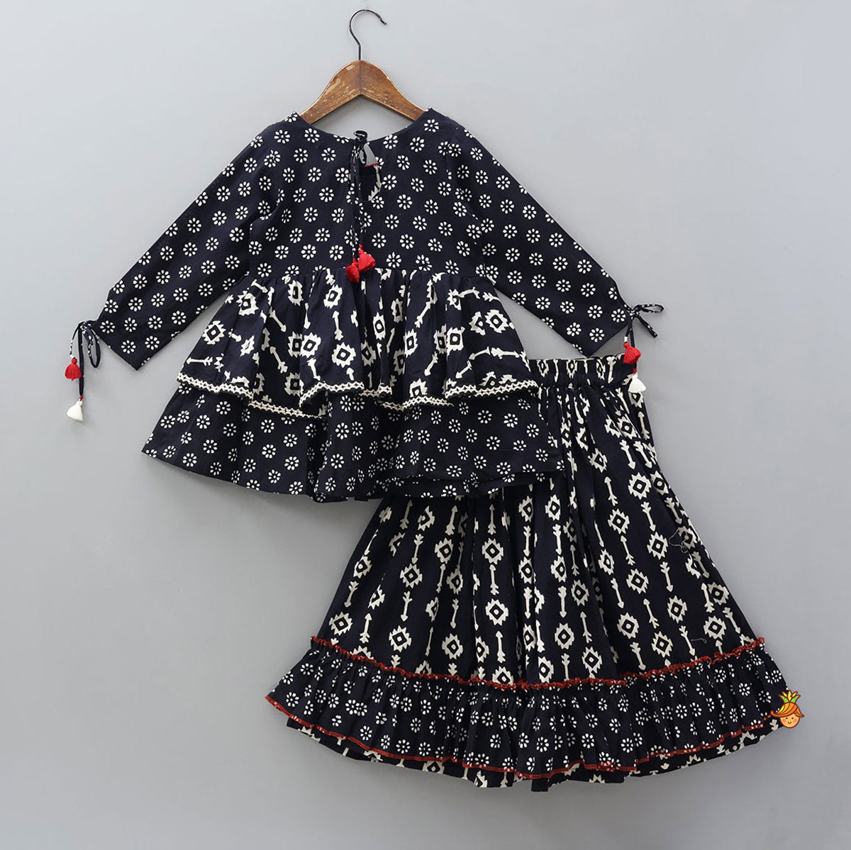 Jacket Style Kurti And Lehenga