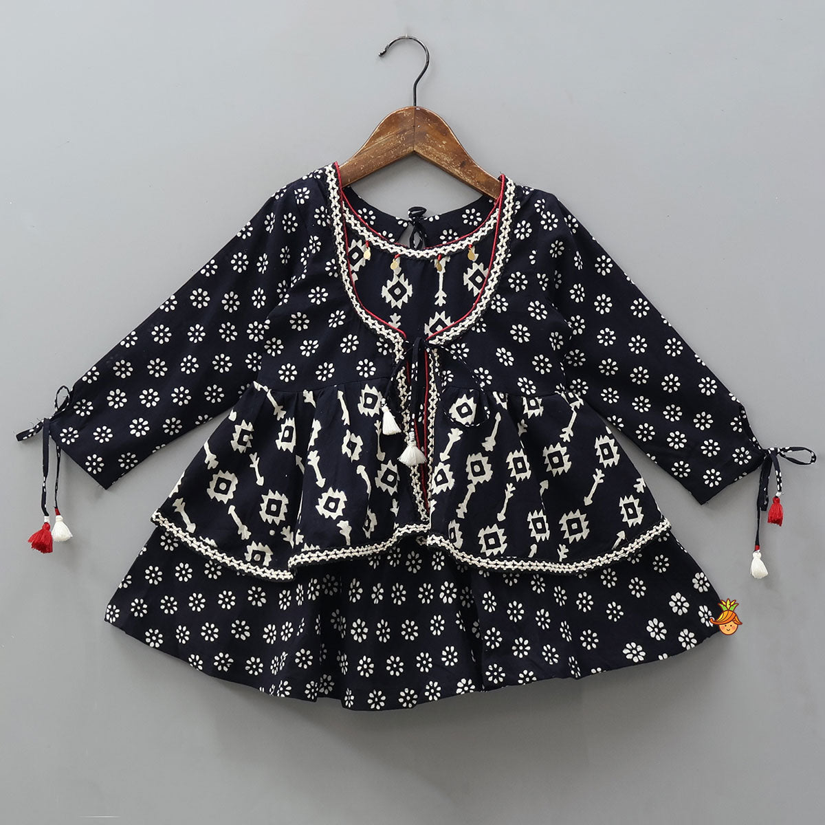 Jacket Style Kurti And Lehenga