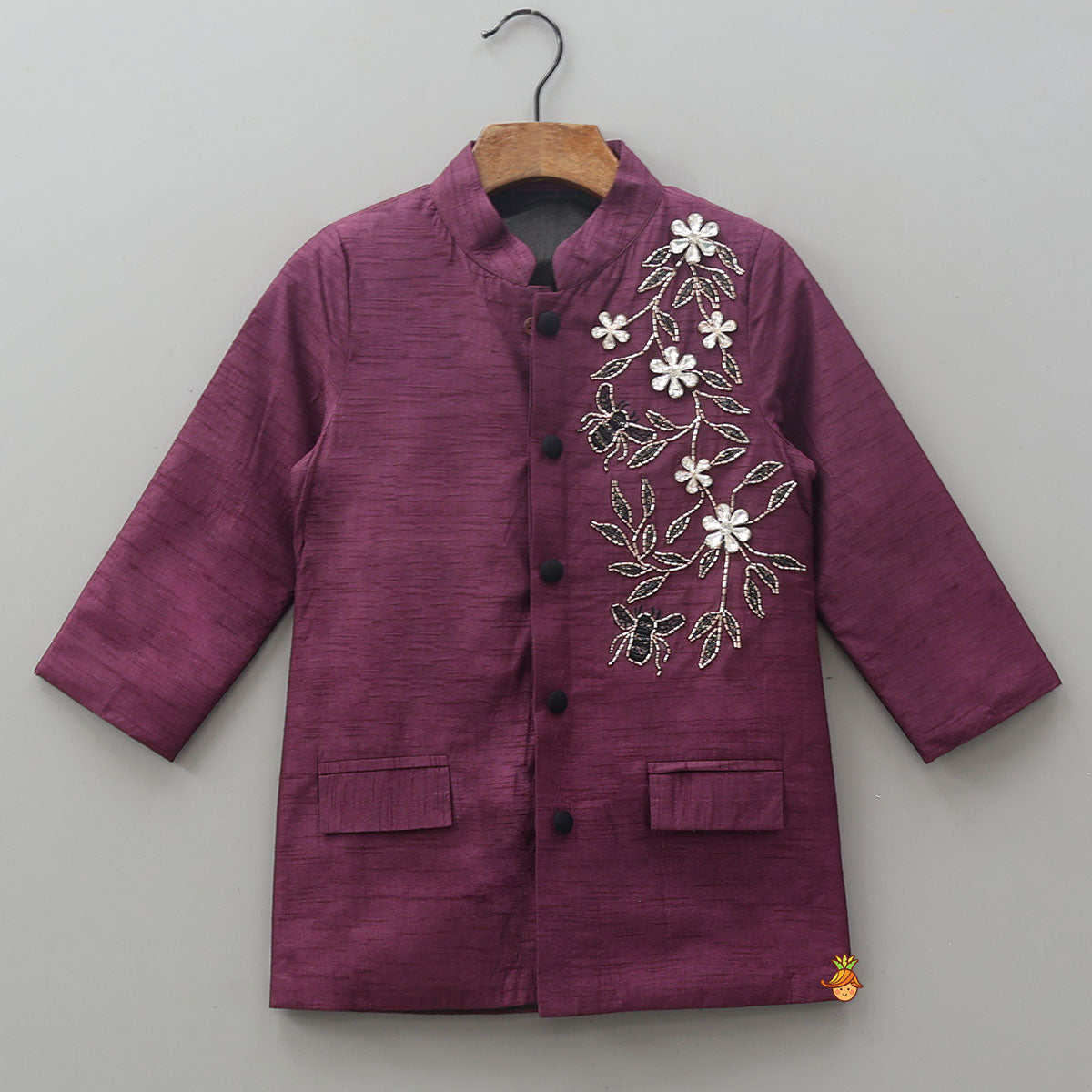 Pre Order: Elegant Floral Embellished Kurta And Pyjama