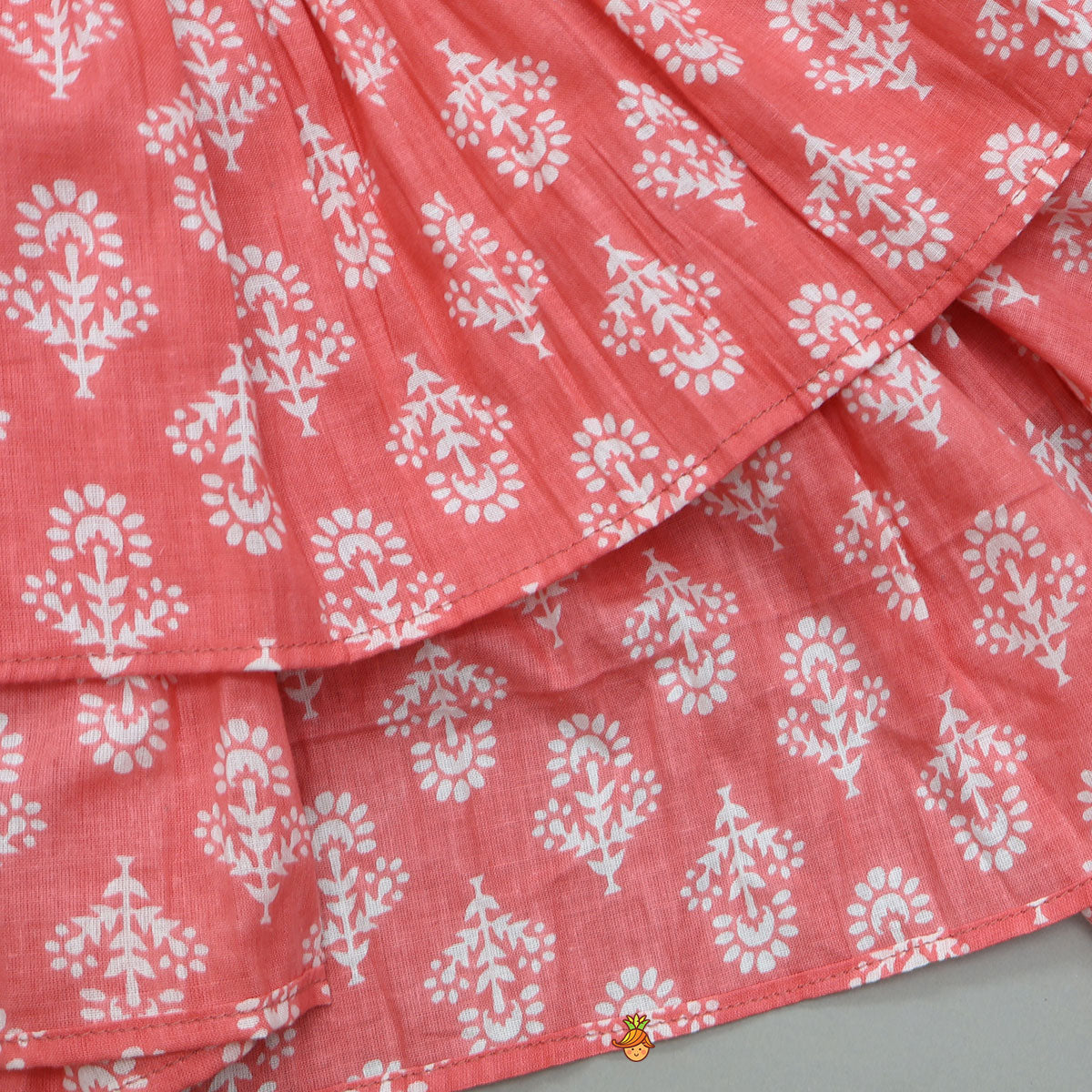 Elegant Printed Kurti With One-Sided Flap