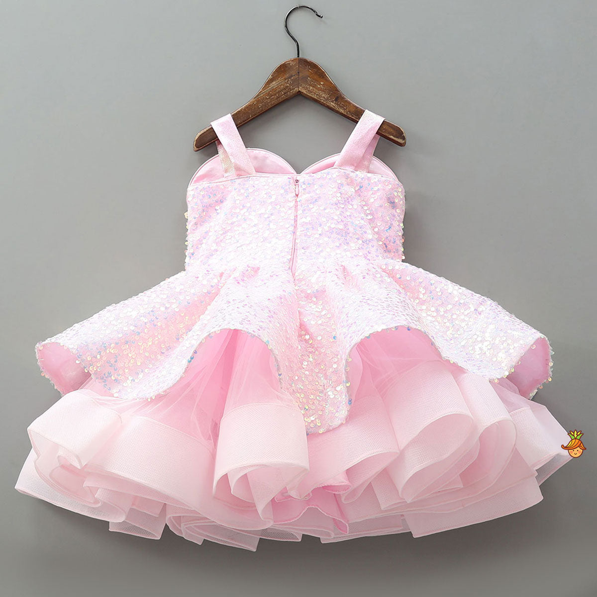 Glittery Heart-Shaped Embellished Dress