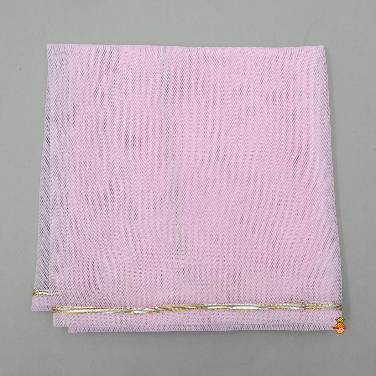 Pre Order: Curved Hem Top And Palazzo With Net Dupatta