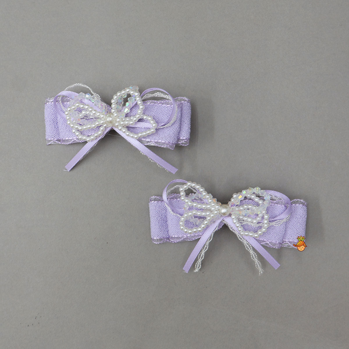 Handcrafted Cute Ribbon Hair Clip - Set Of 2