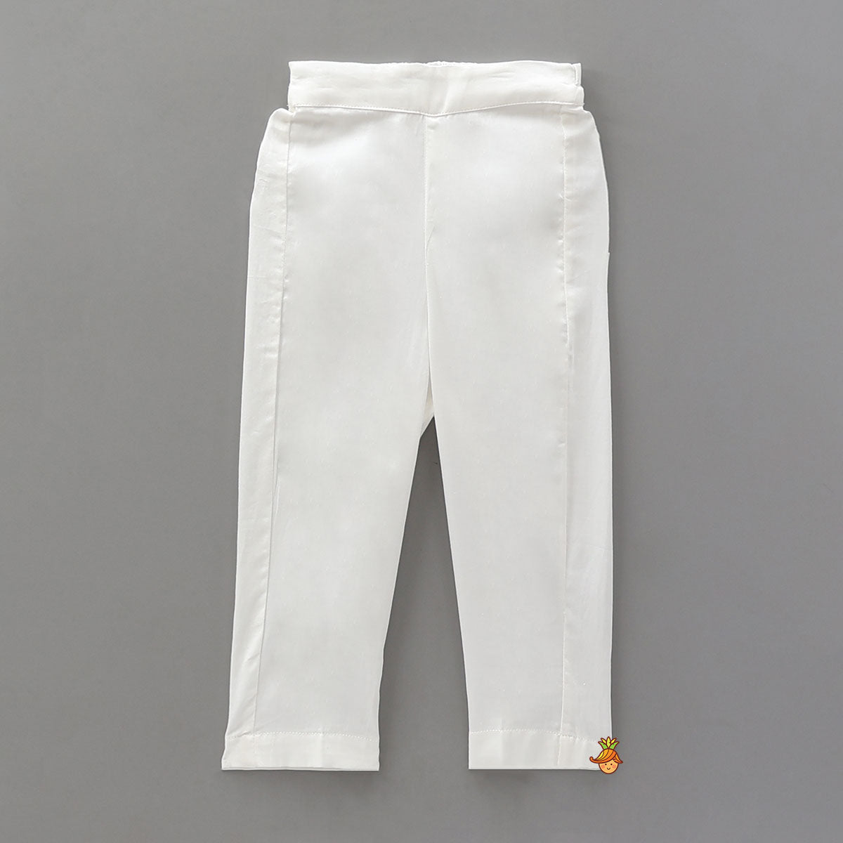 Pre Order: Curved Hem Kurta With Printed Jacket And Pyjama