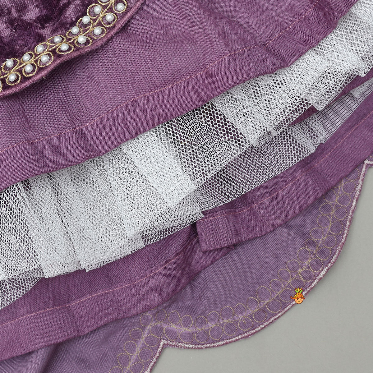 Pre Order: Charming Stylish Embroidered Velvet Top With Matching Lehenga