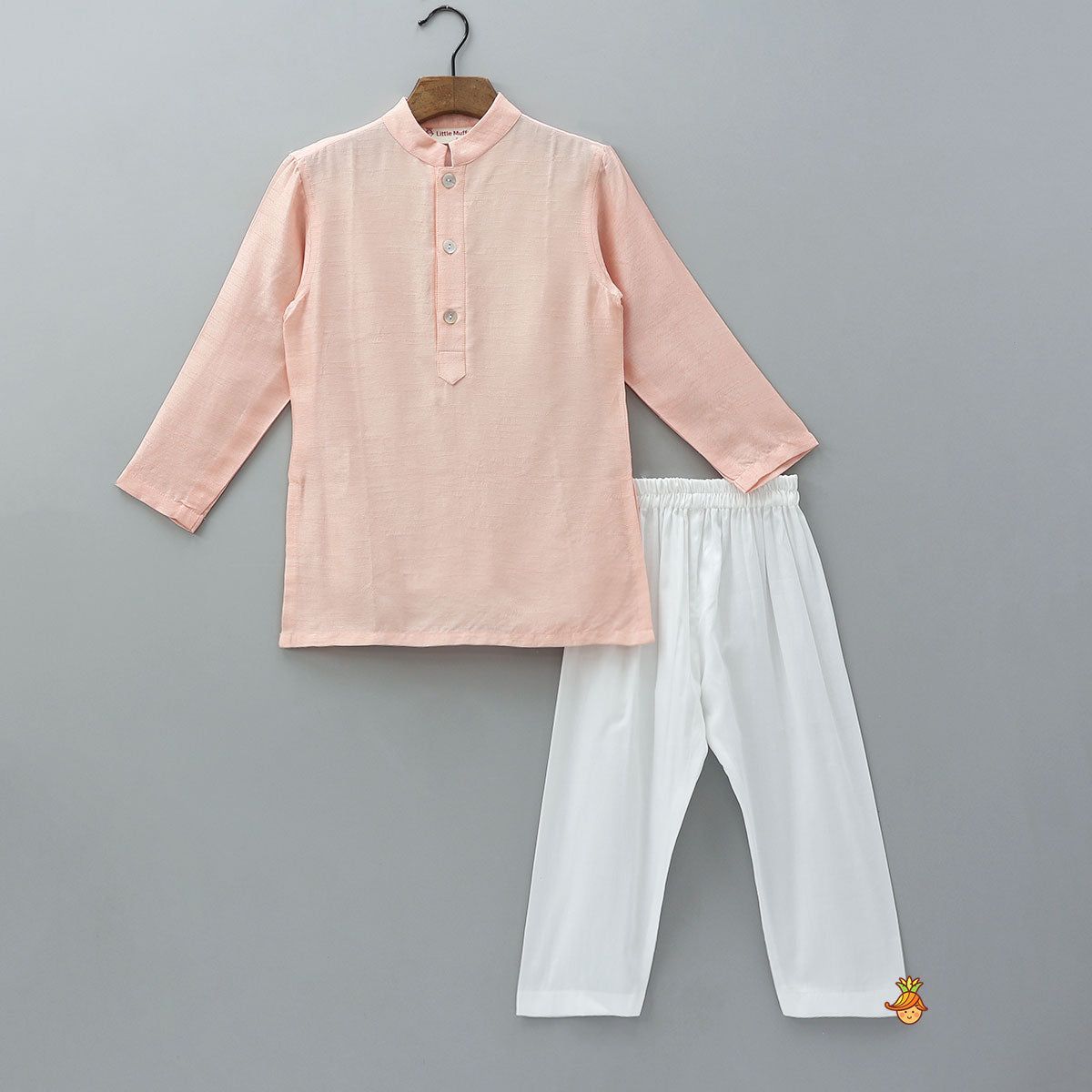 Ethnic Kurta With Jungle-Themed Embroidered Jacket And Pyjama