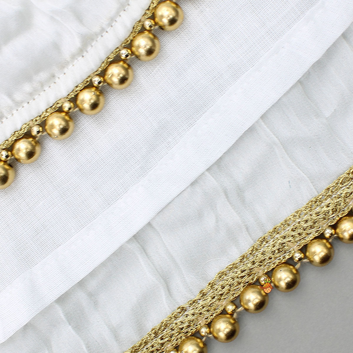 Brocade Sleeves High Low Kurti