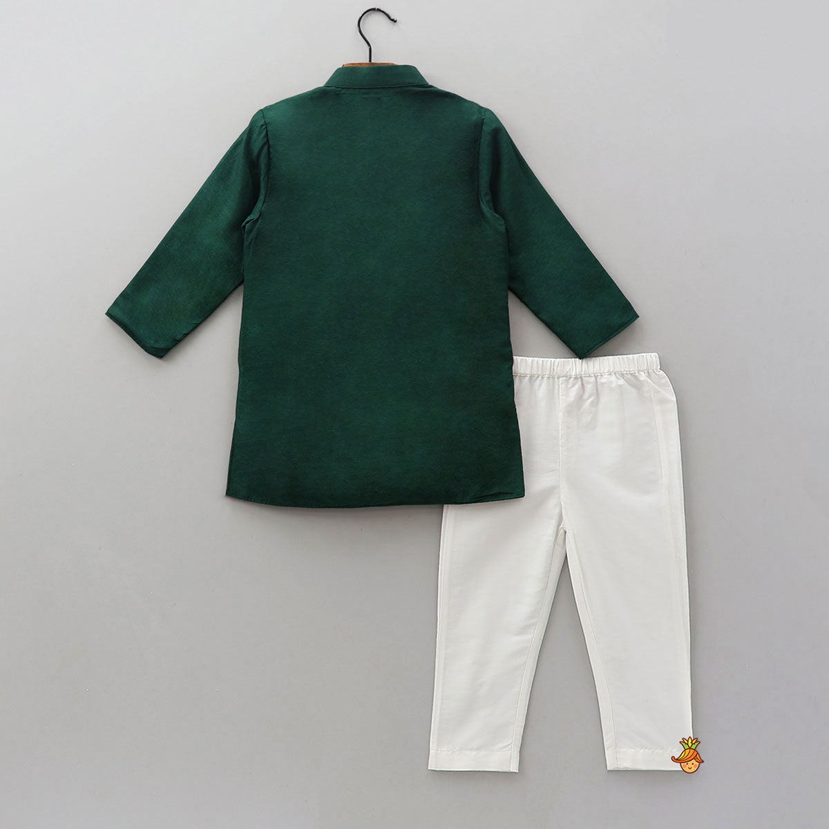 Pre Order: 3D Flower Embroidered Jacket-Style Kurta And Pyjama