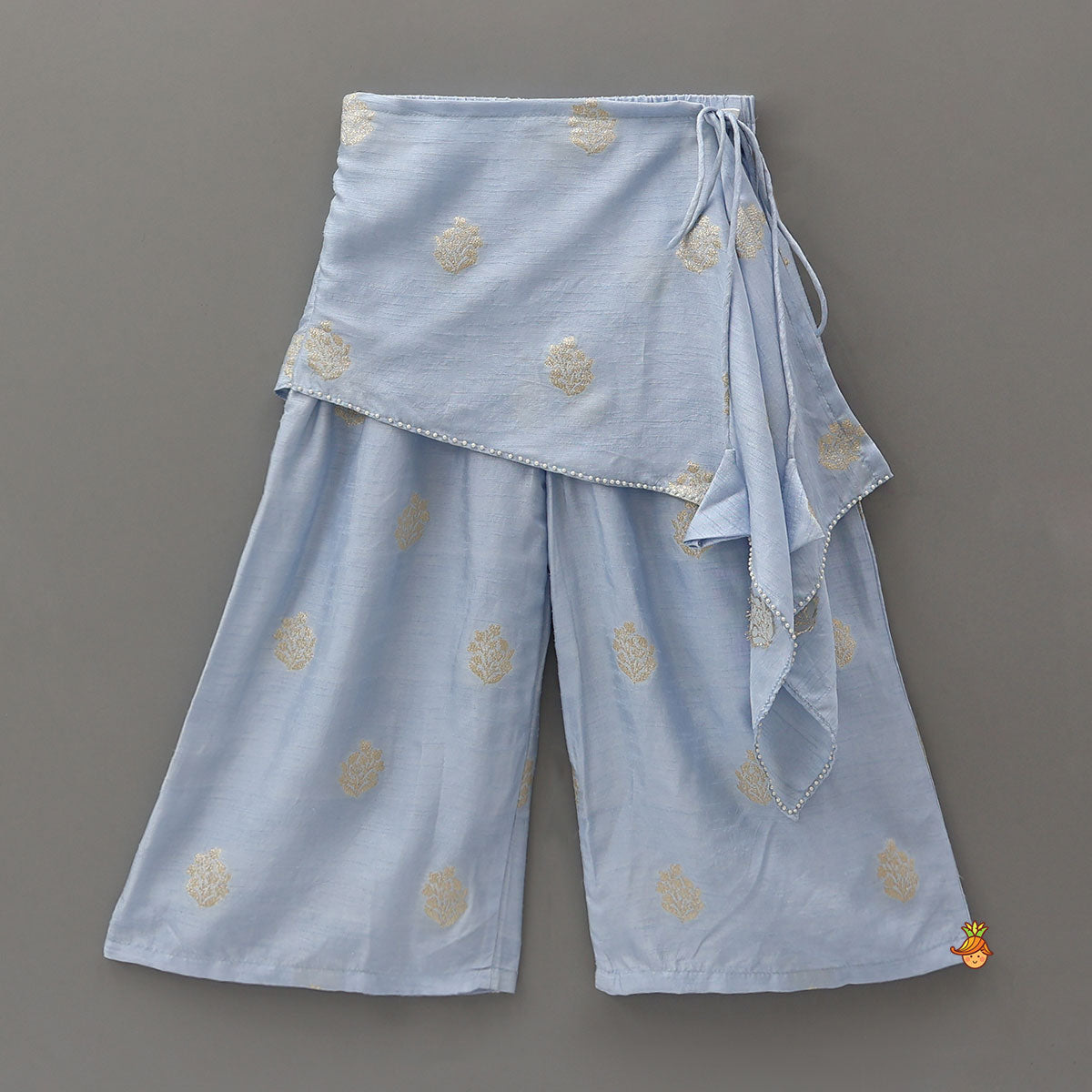 Pre Order: Gota Work Top And Drape-Style Palazzo