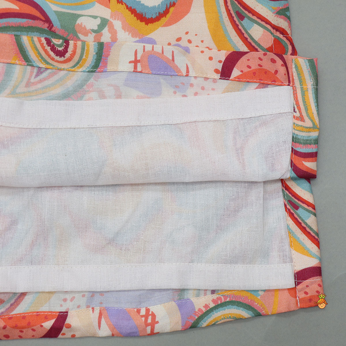 Pre Order: Printed Side-Flap Kurta And Churidar