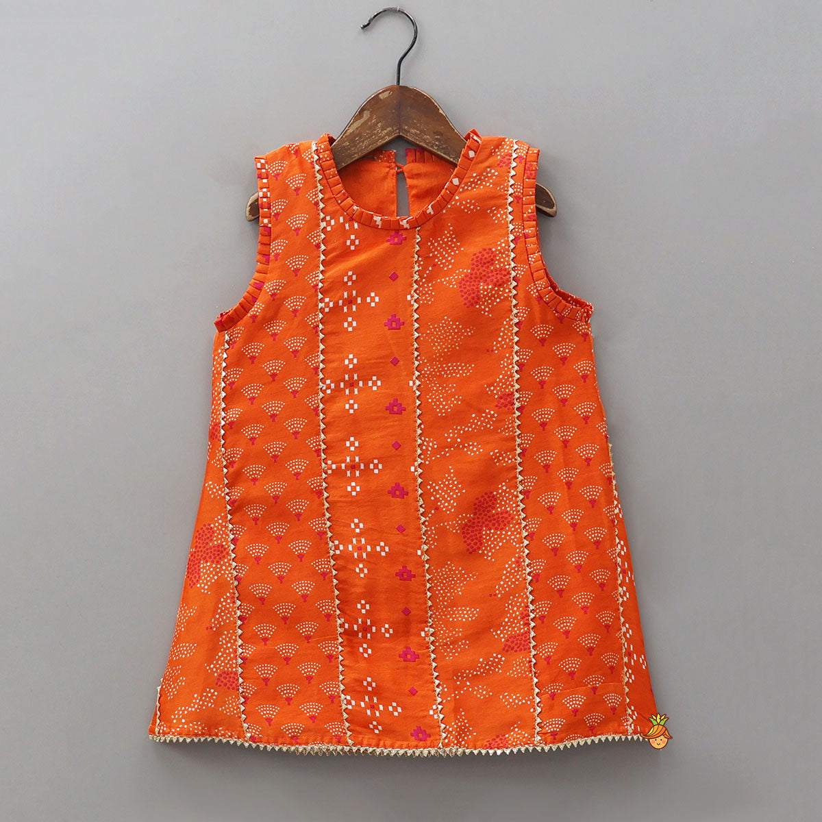 Pre Order: Pleated Neckline Kurti And Matching Pant