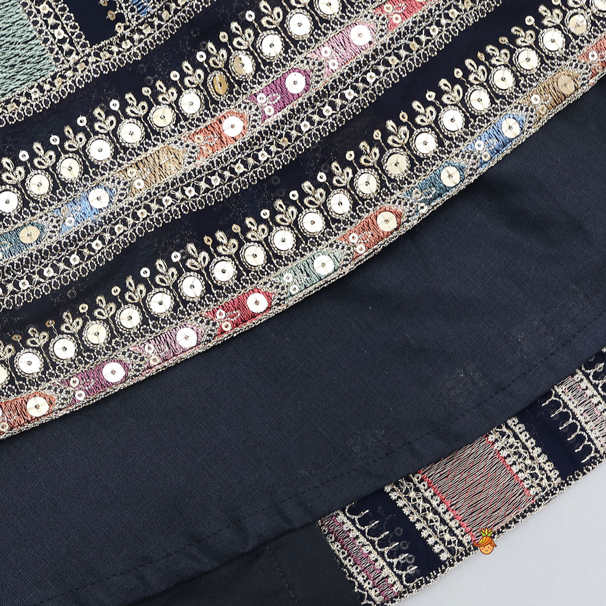 Sequins And Thread Work Top With Lehenga