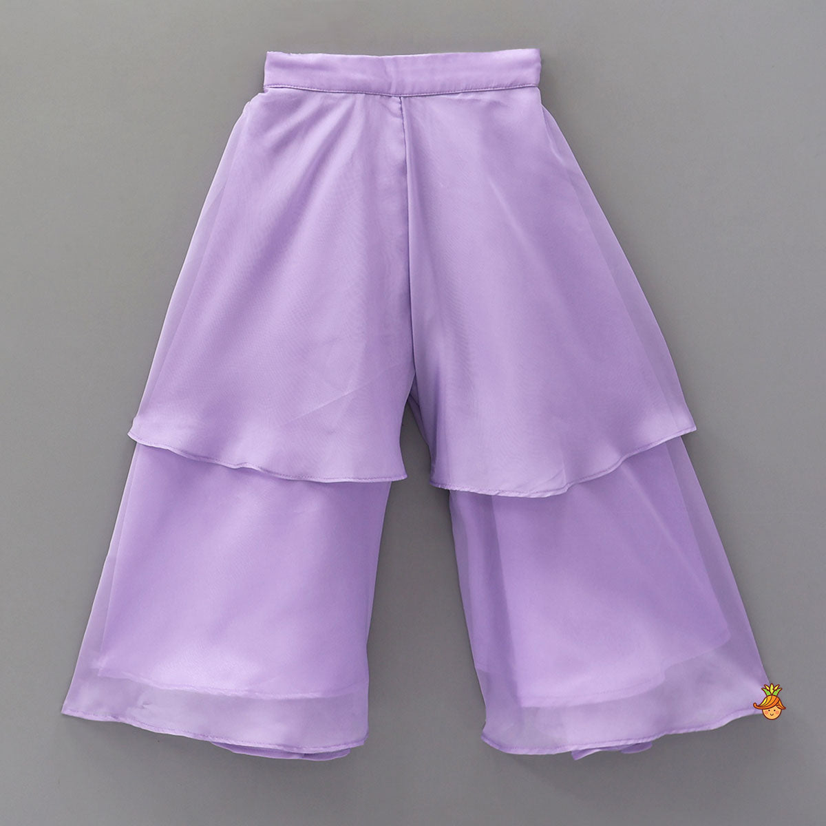 Pre Order: Sequin-Embellished Handcrafted Kurti And Layered Palazzo