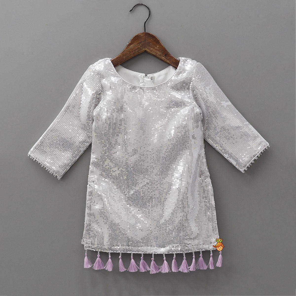 Pre Order: Heavy Sequined Kurti With Shimmery Palazzo And Matching Dupatta