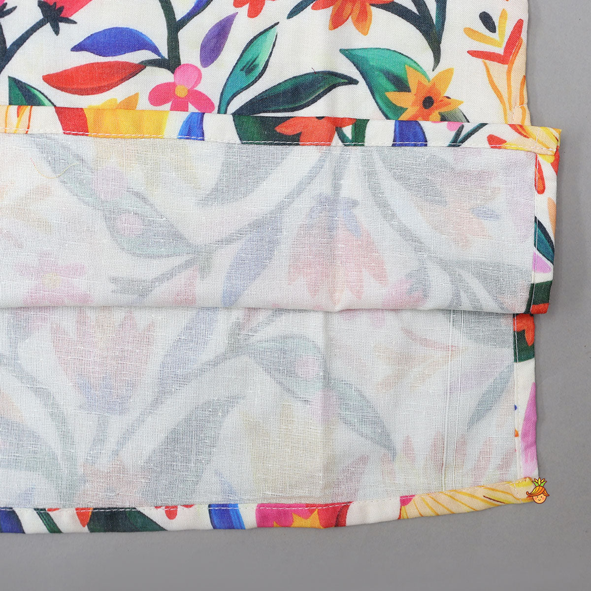 Pocket Square Detail Colourful Kurta And Pyjama