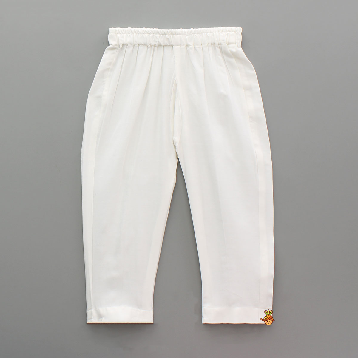 Ethnic Kurta With Diagonal Button Detail Jacket And Pyjama