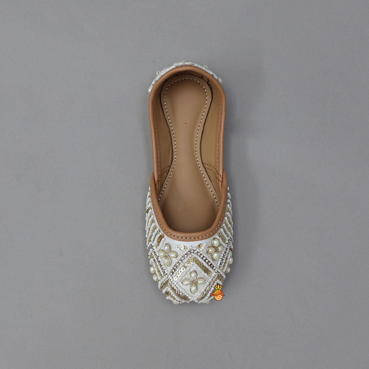 Sequins And Beads Embroidered Flat Jutti