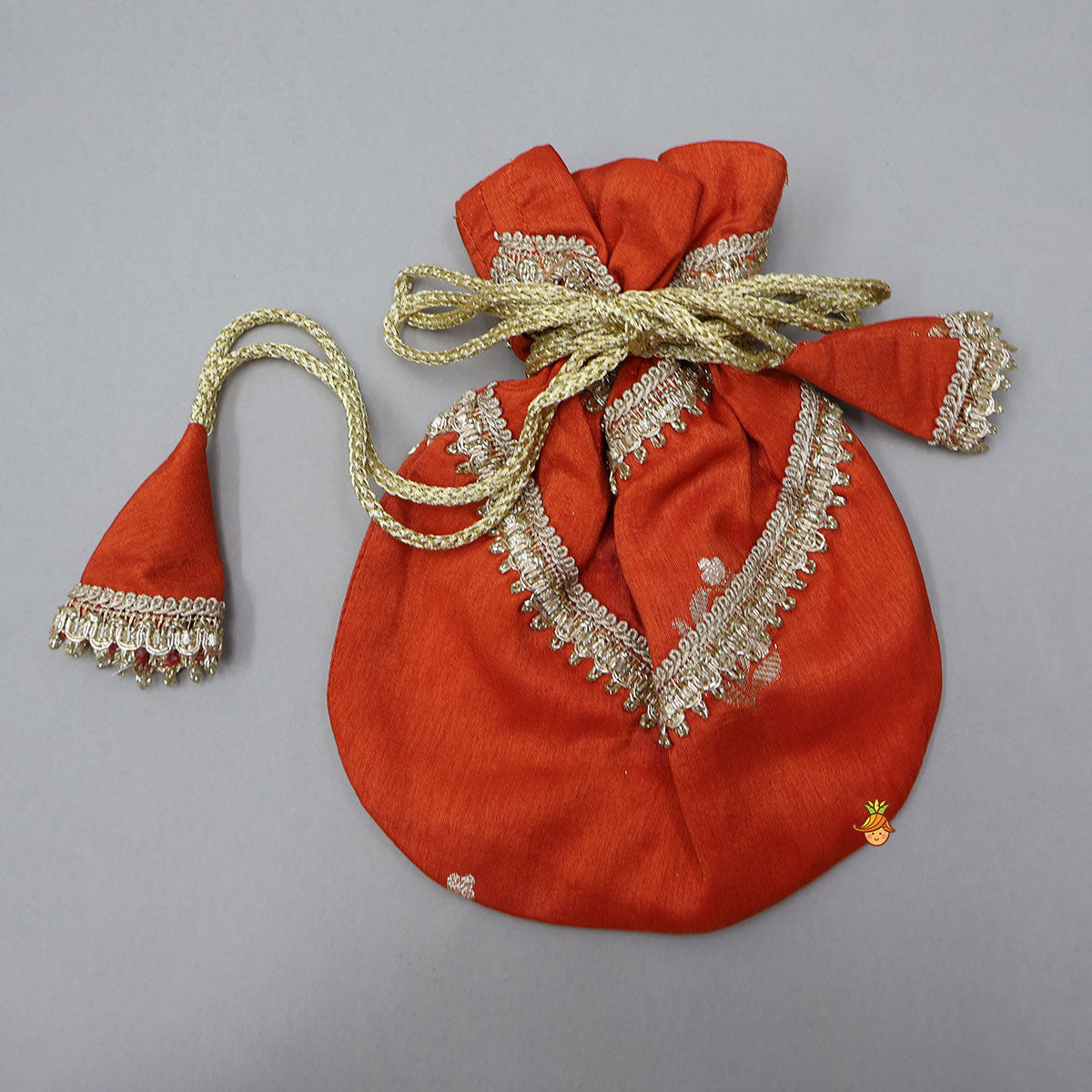 Pre Order: Beautiful Floral Motif Work Top And Lehenga With Matching Dupatta And Potli Bag