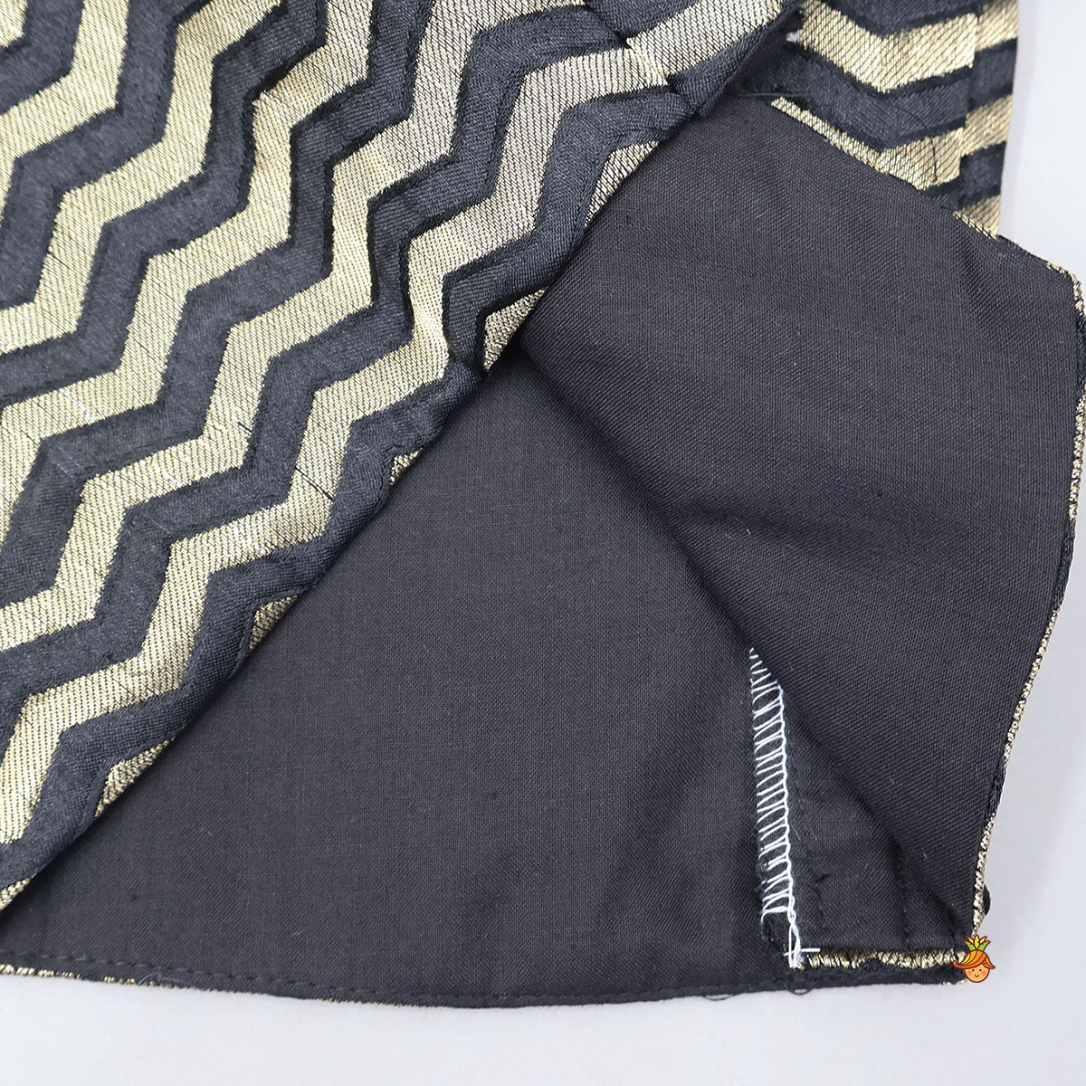 Pre Order: Chanderi Silk Kurta With Brocade Jacket And Pyjama