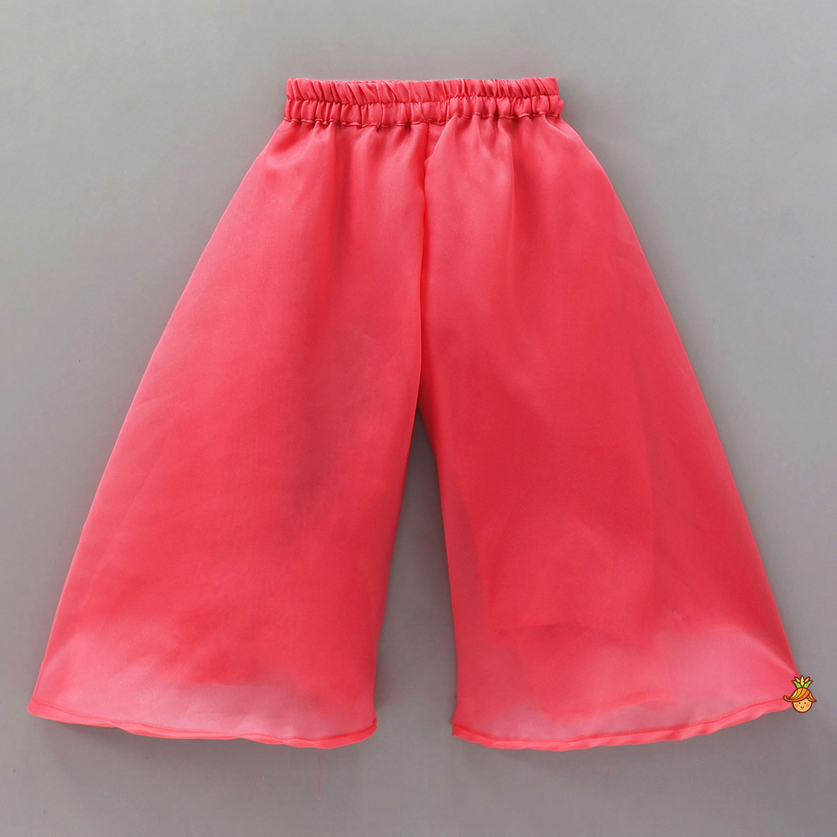 Pre Order: Heavy Yoke-Embroidered Strappy Shimmery Top And Palazzo