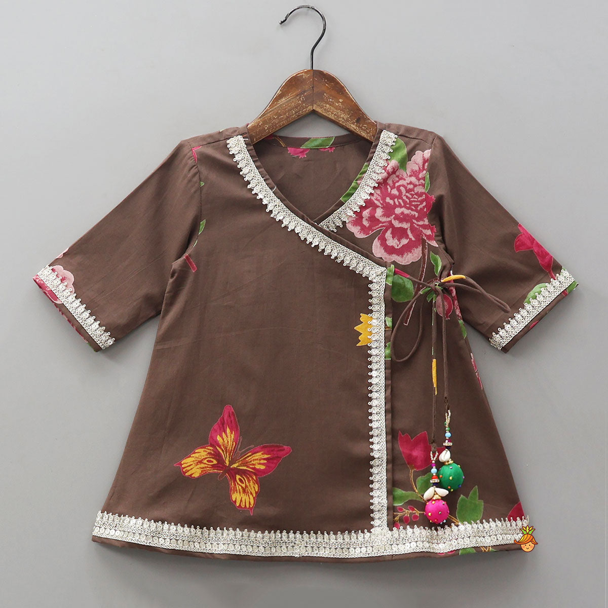 Pre Order: Graceful Kurti And Matching Palazzo With Net Dupatta