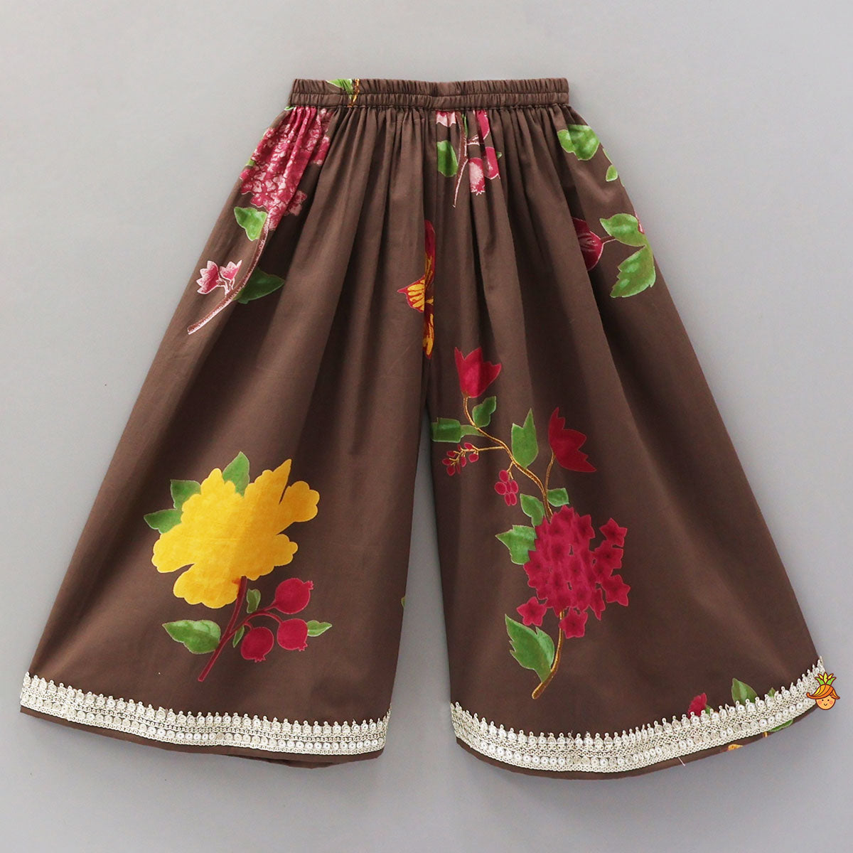 Pre Order: Graceful Kurti And Matching Palazzo With Net Dupatta