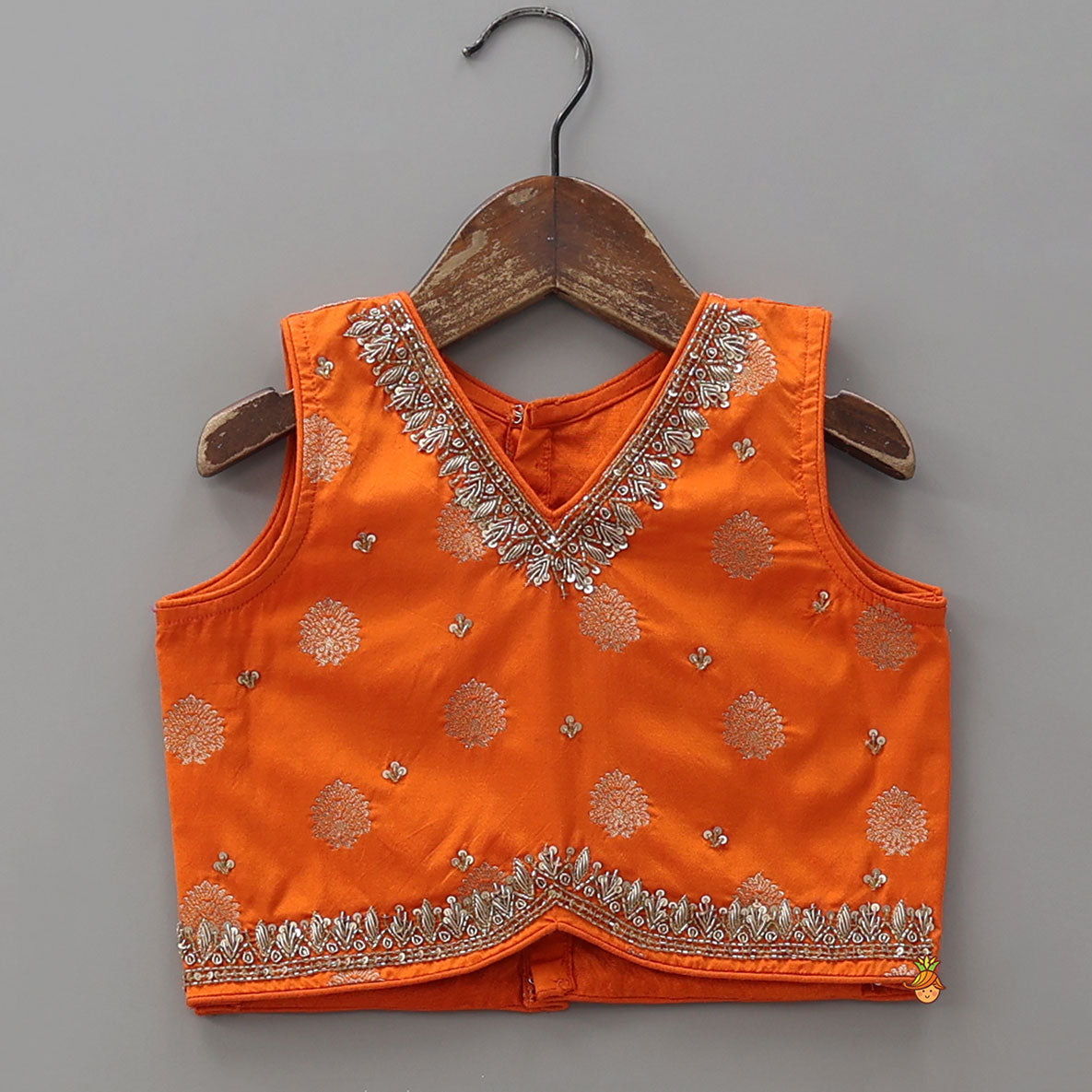 Pre Order: Embroidered Elegant Top And Brocade Lehenga With Matching Net Dupatta And Brocade Potli Bag